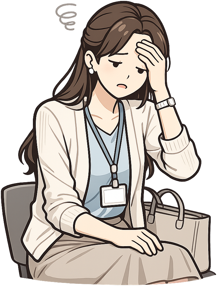 体調不良の女性