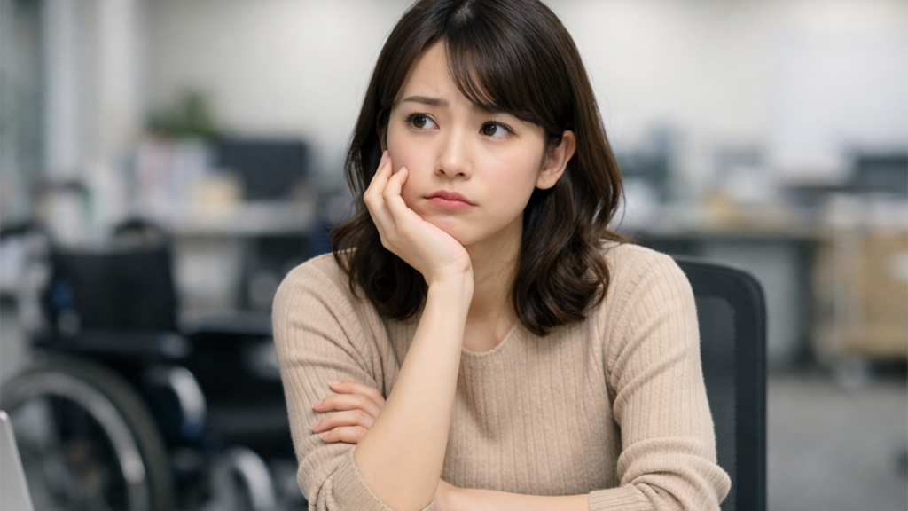 異動で憂鬱な女性