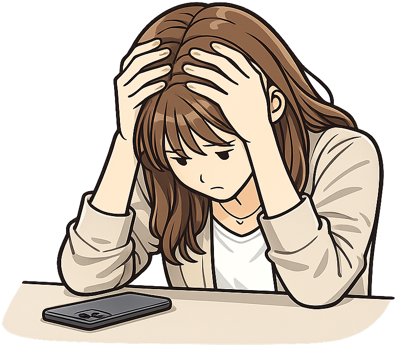 うなだれている女性