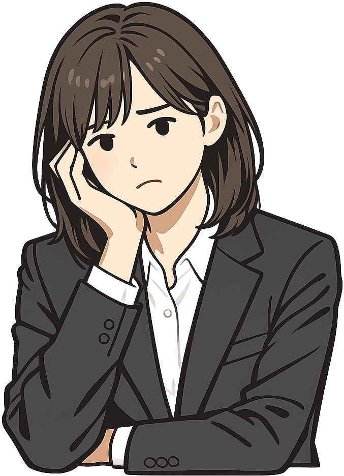 考えごとをしている女性