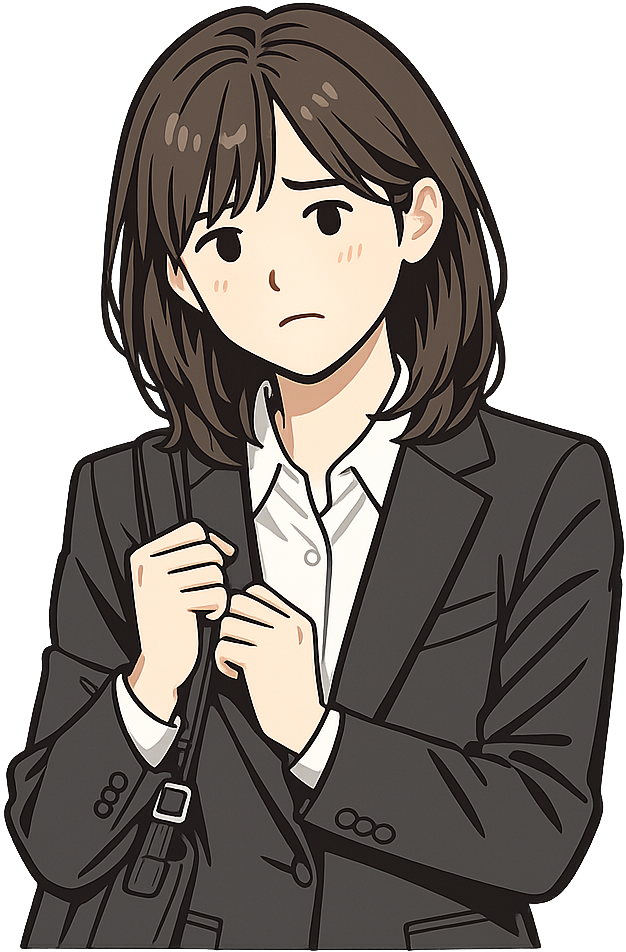 初めて出社して緊張している人