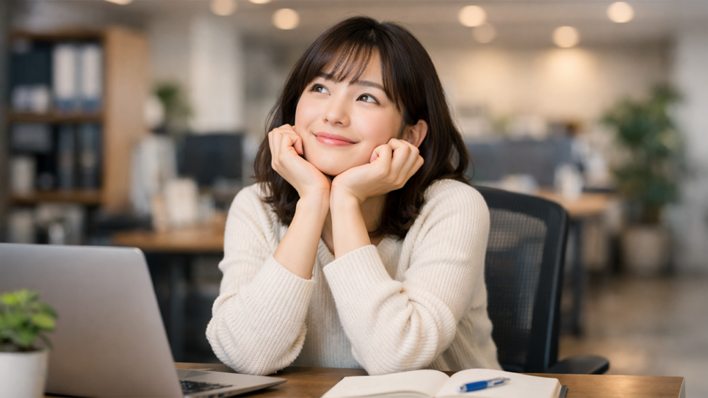 希望通りの職場で働いている人