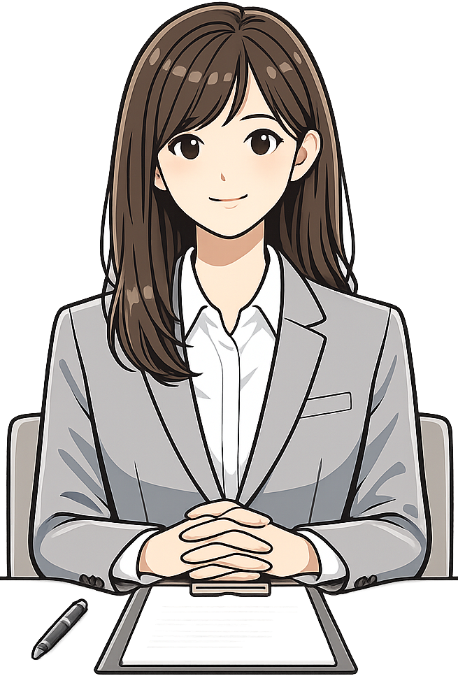 採用面接を受けている人
