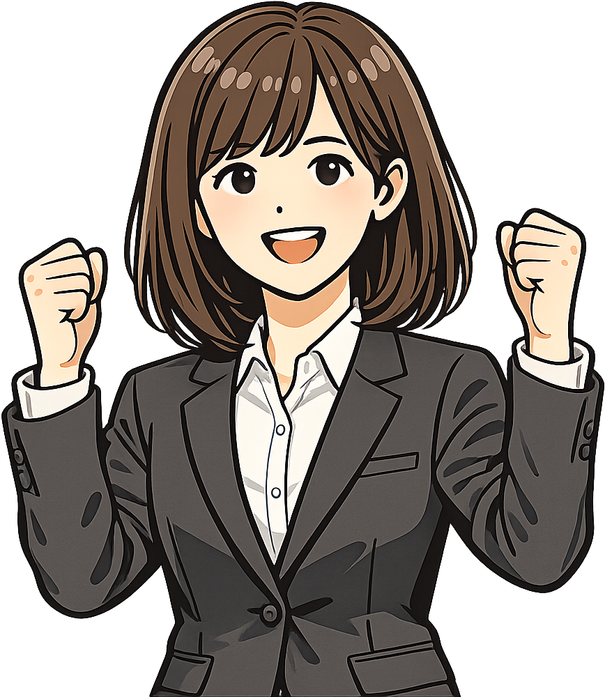 明るい表情の女性