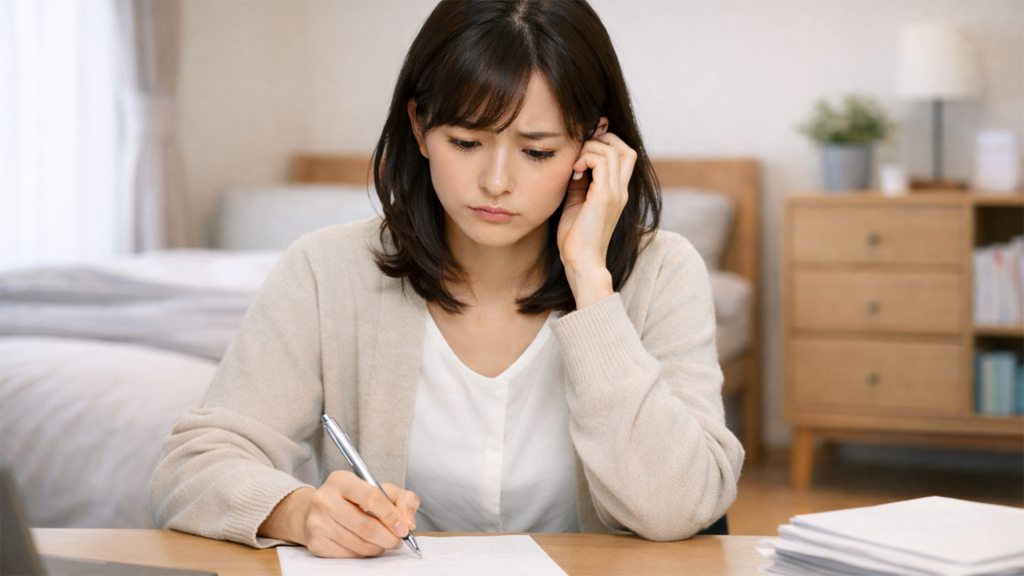 書類を準備している人