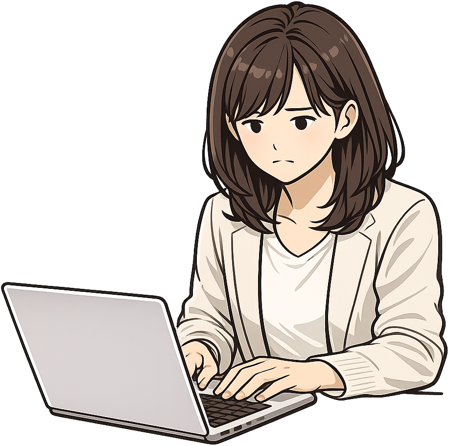 ラップトップで調べ物をしている人