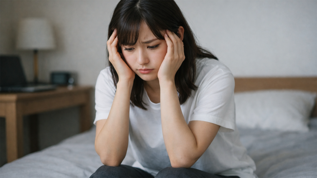 考えごとをしている人