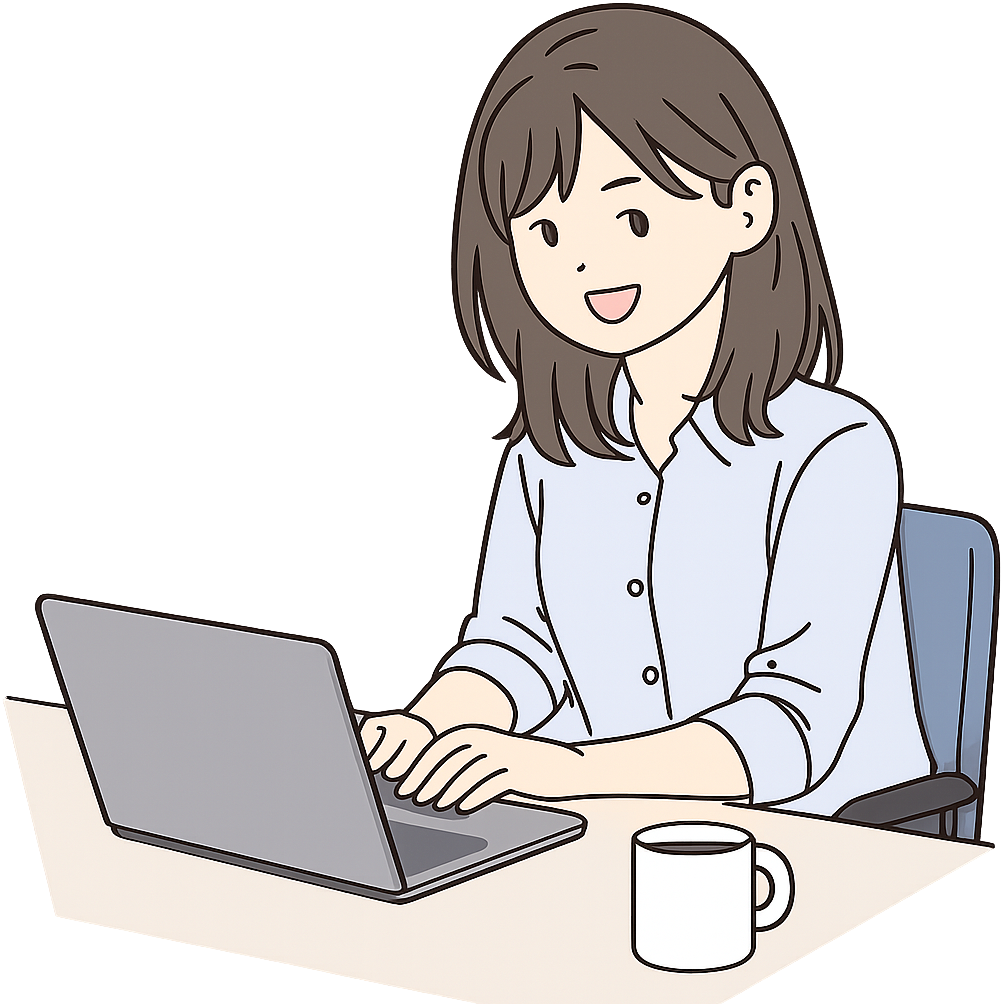 デスクワークをしている人