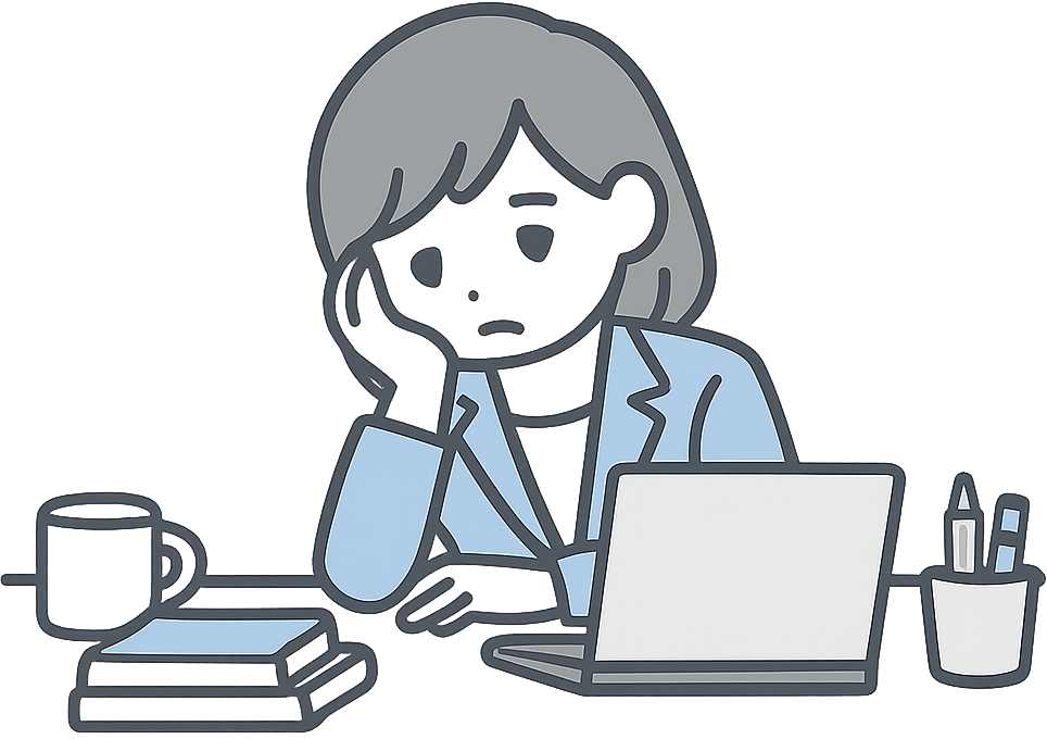 憂鬱そうに俯いている会社員の女性