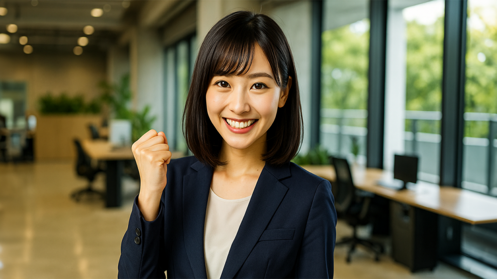 笑顔の女性