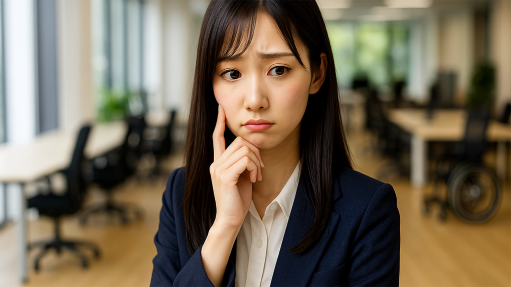 給料で悩んでいる女性