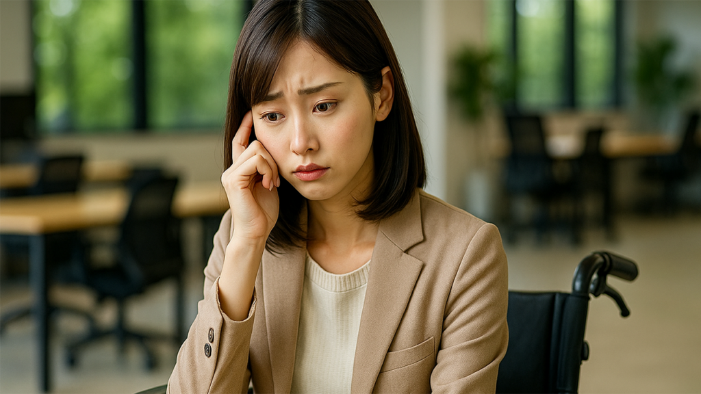 職場で悩んでいる女性