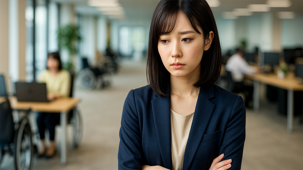 職場で放置されている女性