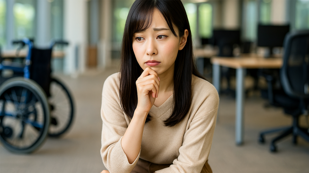 生活に不安を覚えている女性