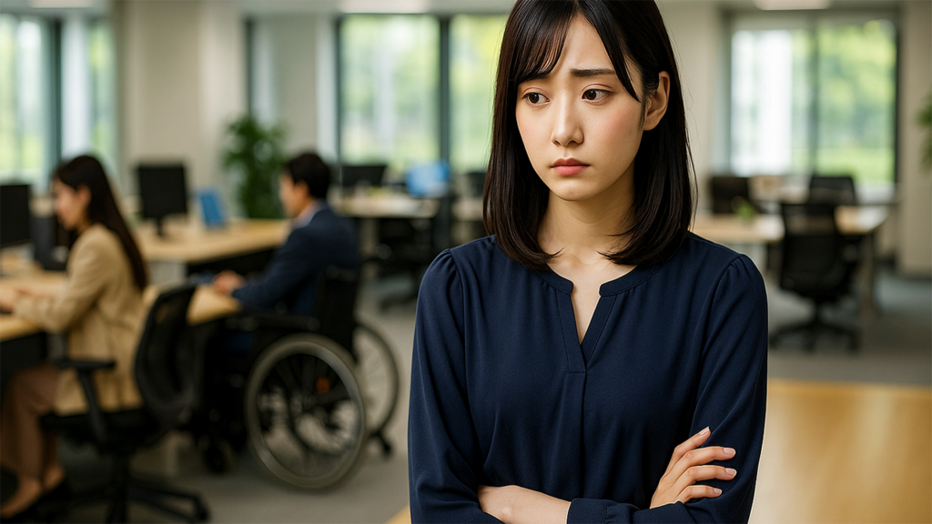 職場で孤立している女性