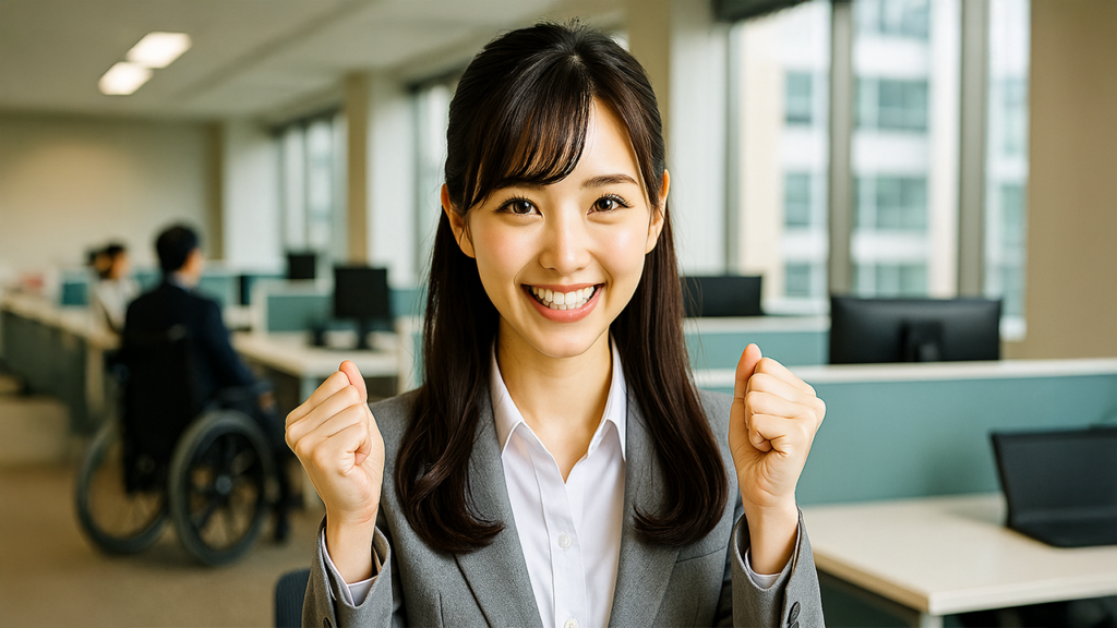 障害者雇用で働いている女性