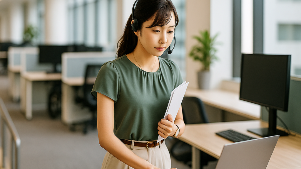 障害者雇用で働いている女性