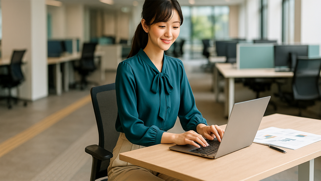 障害者雇用で働いている女性