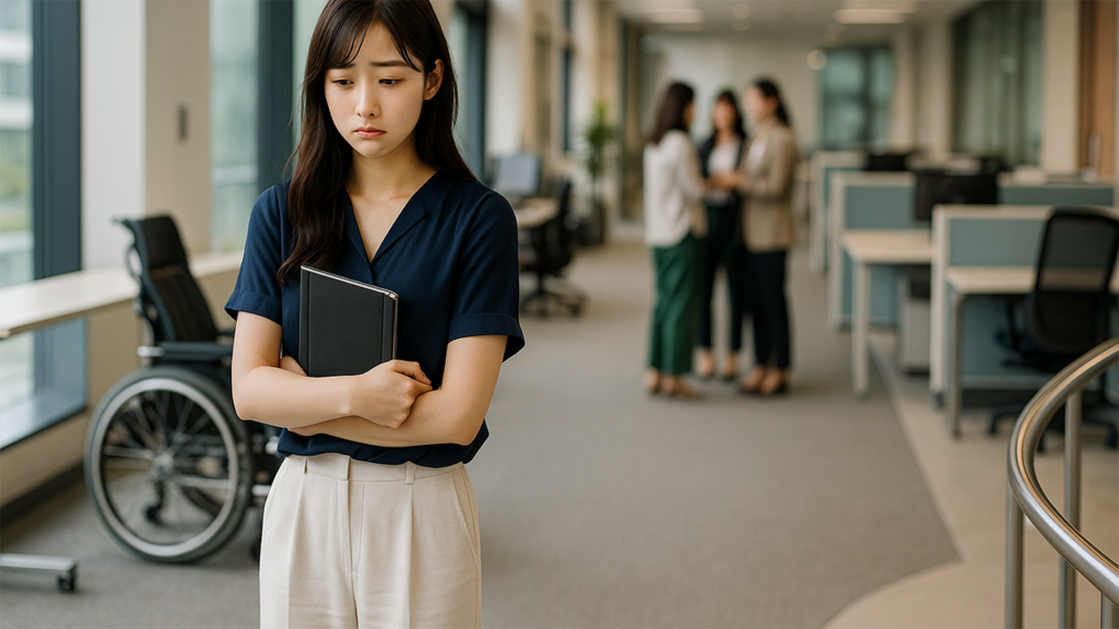 障害者雇用で働いている女性