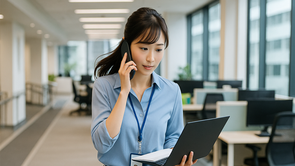 障害者雇用で働いている女性