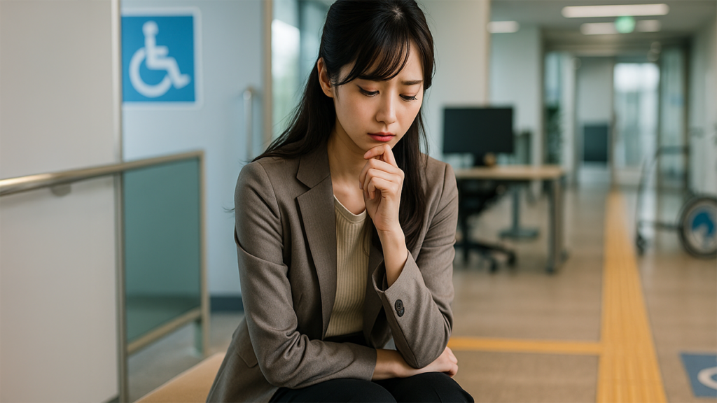 障害者雇用で働いている女性