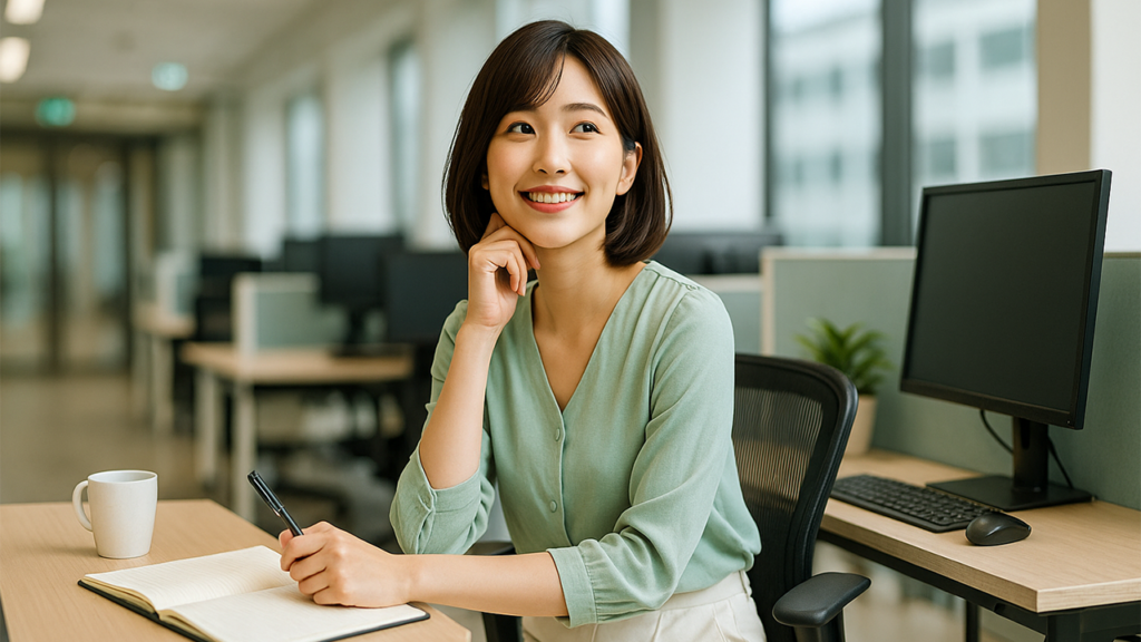 障害者雇用で働いている女性