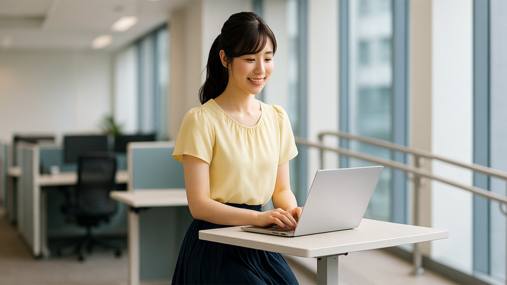 障害者雇用で働いている女性