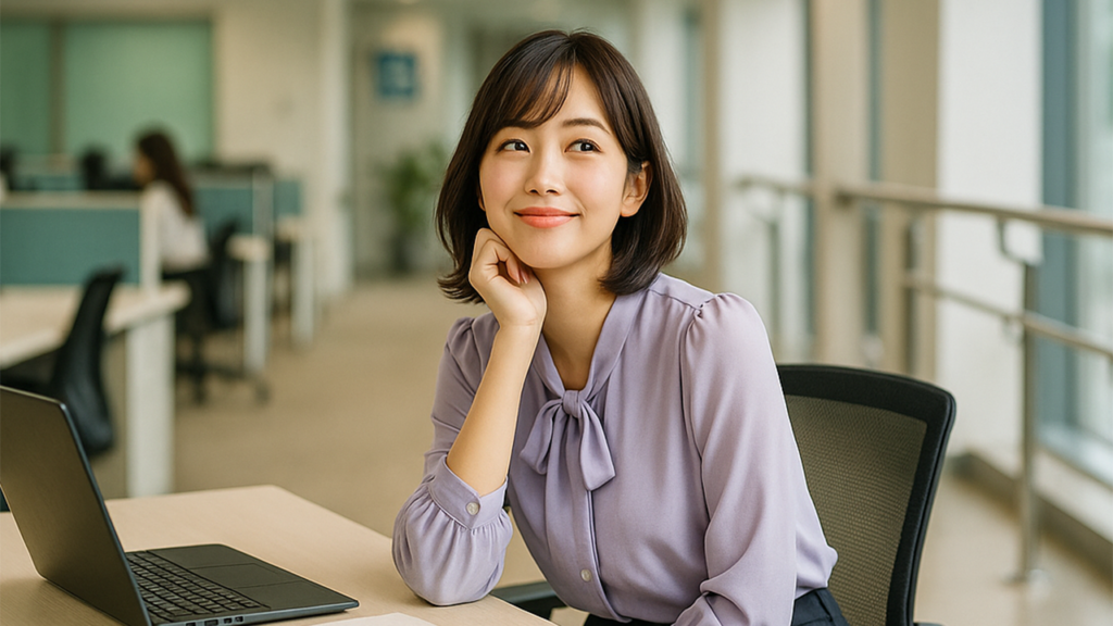 障害者雇用で働いている女性