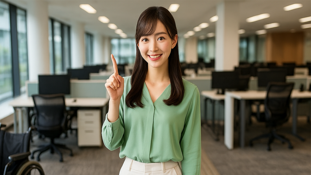 障害者雇用で働いている女性