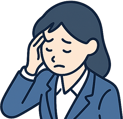 体調不良の女性