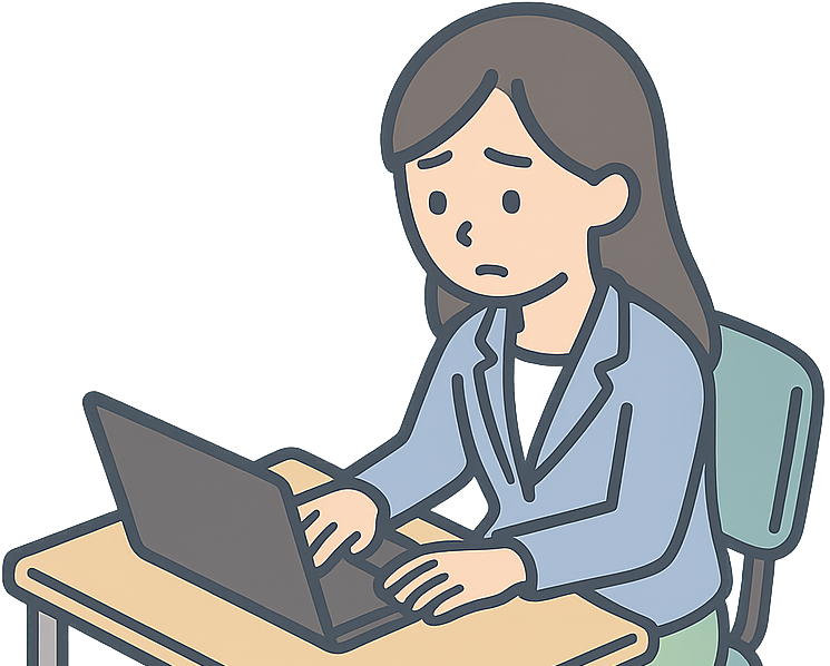 職場で悩んでいる女性