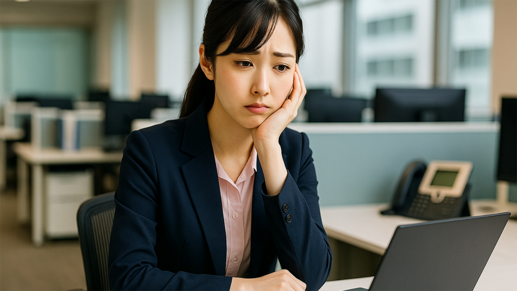 考えごとをしている人